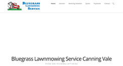 Desktop Screenshot of bluegrasslawnmowing.com.au