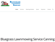 Tablet Screenshot of bluegrasslawnmowing.com.au